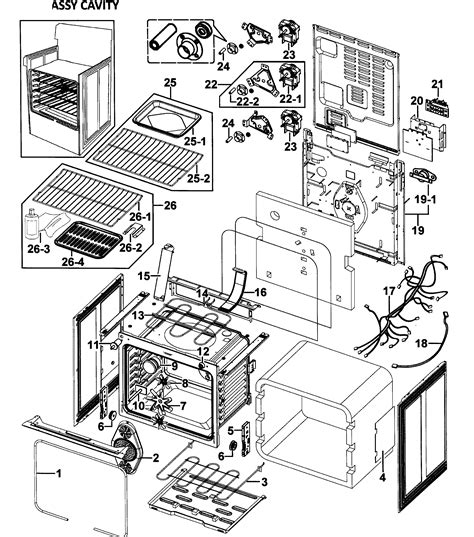 samsung stove parts list